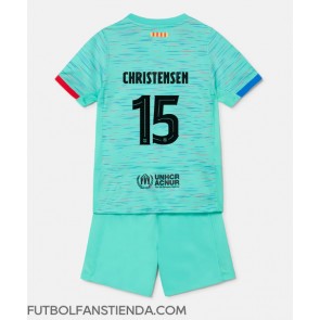 Barcelona Andreas Christensen #15 Tercera Equipación Niños 2023-24 Manga Corta (+ Pantalones cortos)